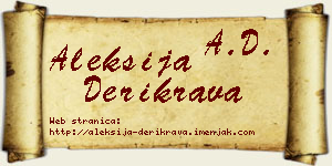 Aleksija Derikrava vizit kartica